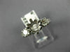 ANTIQUE .50CT DIAMOND 14KT WHITE GOLD 3 STONE SEMI MOUNT ENGAGEMENT RING #16334