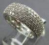 LARGE 2.70CT DIAMOND 18KT WHITE GOLD 3D MULTI ROW PAVE ETERNITY ANNIVERSARY RING