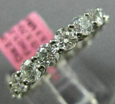 ESTATE 3.25CT ROUND CUT DIAMOND 18K WHITE GOLD ETERNITY WEDDING ANNIVERSARY RING