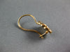 ANTIQUE 14KT YELLOW GOLD 3D FLOWER LEVERBACK HANGING EARRINGS #27265