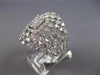 LARGE 2.39CT DIAMOND 18KT WHITE GOLD 3D ROUND & BAGUETTE MULTI ROW COCKTAIL RING
