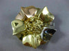 ANTIQUE 18KT WHITE YELLOW & ROSE GOLD FLOWER FILIGREE KOROVA PIN BROOCH #3067