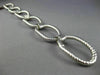 ESTATE WIDE & LONG .20CT DIAMOND 14K WHITE GOLD 3D OVAL OPEN LINK BRACELET FG VS