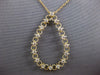 ESTATE .48CT DIAMOND 14KT YELLOW GOLD FILIGREE OPEN TEAR DROP LOVE FUN PENDANT