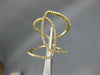 ESTATE WIDE 1.20CT DIAMOND 14KT YELLOW GOLD 3D CLASSIC LEAF LOVE KNOT FUN RING