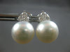 LARGE .60CT DIAMOND & AAA SOUTH SEA PEARL 18KT WHITE GOLD CLIP ON STUD EARRINGS