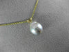 ESTATE AAA SOUTH SEA PEARL 14KT YELLOW GOLD 3D CLASSIC SOLITAIRE PENDANT #26258