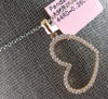 ESTATE .26CT DIAMOND 14KT ROSE GOLD 3D CLASSIC OPEN HEART LOVE FLOATING PENDANT