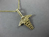ESTATE 14KT YELLOW GOLD 3D HANDCRAFTED MEDICAL EMBLEM FLOATING PENDANT #25065