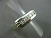 ESTATE .65CT DIAMOND 14KT WHITE GOLD CHANEL SET ANNIVERSARY WEDDING RING #1314