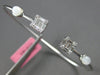 .43CT DIAMOND & AAA MOONSTONE 18KT WHITE GOLD 3D SQUARE FLEXIBLE BANGLE BRACELET