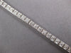 ESTATE 2.23CT DIAMOND 18KT WHITE GOLD 3D SQUARE FILIGREE CLASSIC TENNIS BRACELET