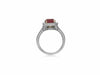 LARGE GIA CERTIFIED 4.30CT DIAMOND & AAA RUBY 18K 2 TONE GOLD 3D ENGAGEMENT RING