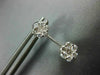 ESTATE 1.06CT DIAMOND 14KT WHITE GOLD 3D DOUBLE FLOWER HANGING EARRINGS #155