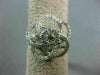 ESTATE LARGE 1.35CT DIAMOND 14KT WHITE GOLD 3D FLOWER CLUSTER INVISIBLE FUN RING