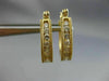 ESTATE .50CT DIAMOND 14KT YELLOW GOLD 3D HOOP CHANNEL HUGGIE EARRINGS #20942