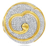 EXTRA LARGE 4.4CT DIAMOND 18KT WHITE & YELLOW GOLD CIRCULAR HEART SHAPE RING
