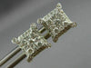 ESTATE .54CT DIAMOND 14K YELLOW GOLD SQUARE CLUSTER FILIGREE SCREW BACK EARRINGS