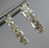 .65CT DIAMOND 14KT WHITE GOLD 3D CLASSIC OVAL HUGGIE LEVERBACK HANGING EARRINGS