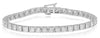 ESTATE 4.94CT DIAMOND 14KT WHITE GOLD ROUND SQUARE SETTING CUFF TENNIS BRACELET