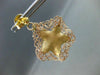 ESTATE LARGE 14KT YELLOW & ROSE GOLD CIRCLE STAR FILIGREE HANGING EARRINGS #1682