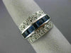 WIDE 1.45CT DIAMOND & AAA SAPPHIRE 18KT WHITE GOLD 3D FILIGREE ANNIVERSARY RING
