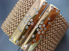 ESTATE EXTRA LARGE 1.50CT DIAMOND 14K ROSE GOLD MULTI ROW ETOILE BANGLE BRACELET
