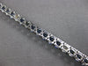 8.42CT DIAMOND & AAA SAPPHIRE 14KT WHITE GOLD 3D CLASSIC ROUND TENNIS BRACELET