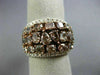 LARGE 5.55CT WHITE & PINK DIAMOND 18K WHITE & ROSE GOLD WEDDING ANNIVERSARY RING