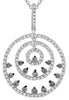 .80CT WHITE & CHOCOLATE FANCY DIAMOND 14KT WHITE GOLD FUN LOVE FLOATING PENDANT