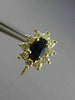 ESTATE 1.60CT DIAMOND & AAA SAPPHIRE 14K YELLOW GOLD FRENCH BACK EARRINGS #25277