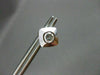 ESTATE .50CT DIAMOND SOLITAIRE SQUARE ETOILE 14KT W GOLD STUD EARRINGS 7mm #2664