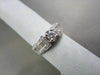 ANTIQUE .90CT DIAMOND 14K WHITE GOLD ROUND & BAGUETTE ENGAGEMENT FRIENDSHIP RING