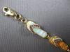WIDE AAA MULTI COLOR OPAL 14KT 2 TONE GOLD 3D MULTI SLIPPER FUN BRACELET #27919