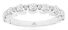 1.0CT DIAMOND 14K WHITE GOLD ROUND SEMI ETERNITY LUCIDA WEDDING ANNIVERSARY RING