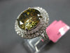 EXTRA LARGE GIA 12.59CT WHITE & GREEN DIAMOND 18KT WHITE GOLD 3D ENGAGEMENT RING
