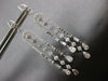 LONG 1.25CT DIAMOND 14KT WHITE GOLD ROUND & BAGUETTE HORSESHOE HANGING EARRINGS
