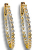 .89CT DIAMOND 18KT YELLOW GOLD 3D ROUND SHARED PRONG INSIDE OUT HANGING EARRINGS