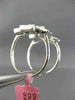 EXTRA LARGE 1.18CT ROUND & BAGUETTE DIAMOND 18KT WHITE GOLD 3D MULTI SQUARE RING