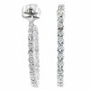 7.89CT DIAMOND 18KT WHITE GOLD 3D ROUND CLASSIC INSIDE OUT HOOP HANGING EARRINGS