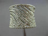 ESTATE LARGE 1.21CT DIAMOND 14K WHITE GOLD 3D MULTI WAVE SEMI ETERNITY LOVE RING