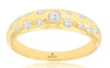 ESTATE .32CT DIAMOND 14KT YELLOW GOLD 3D ROUND CLASSIC ETOILE ANNIVERSARY RING