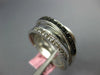 WIDE .55CT WHITE & BLACK DIAMOND 14KT WHITE GOLD MULTI ROW CRISS CROSS LOVE RING
