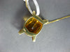 ESTATE 5.88CT DIAMOND & AAA CITRINE 14KT YELLOW GOLD OVAL & ROUND X LOVE PENDANT