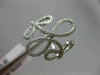 ESTATE LARGE .42CT ROUND DIAMOND 14KT WHITE GOLD 3D INFINITY MULTI LEAF FUN RING