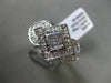 ESTATE MASSIVE .70CT DIAMOND ROUND PRINCESS 14K WHITE GOLD HEART FRIENDSHIP RING