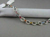 ANTIQUE 4.27CTW 14KT DIAMOND & MULTICOLOR STONES WHITE GOLD BRACELET
