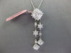 1.53CT DIAMOND 18K WHITE GOLD ROUND & PRINCESS FLOWER BY THE YARD LARIAT PENDANT