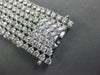 ESTATE LARGE 12.81CT DIAMOND 18KT WHITE GOLD 3D MULTI ROW CUFF TENNIS BRACELET