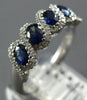 1.23CT DIAMOND & AAA SAPPHIRE 18K WHITE GOLD OVAL INFINITY LOVE ANNIVERSARY RING